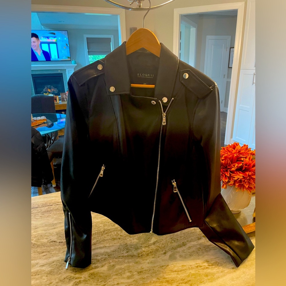 Eloquii Faux Leather Moto Jacket size 14/16